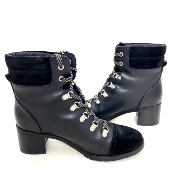 SAM Edelman Manchester Ankle Lace up Hiking Boot in Black Size 8 - Picture 8 of 11